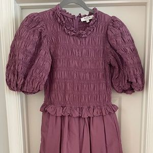 Sea New York Midi Dress Puff Sleeve Size 6 Small